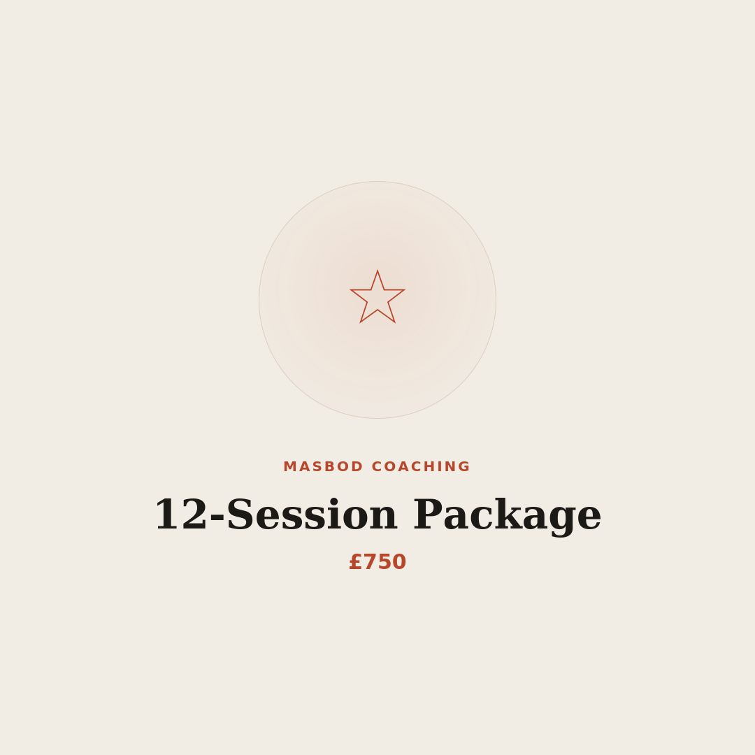 MASBOD 12-Session Coaching Package — twelve 1:1 life coaching sessions with unlimited WhatsApp support, £750